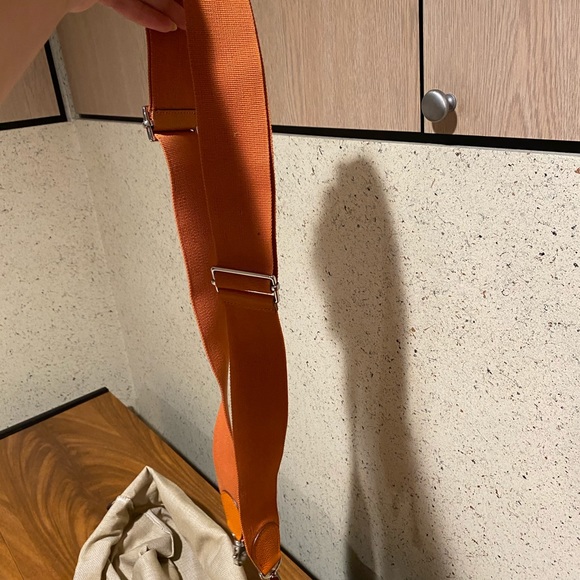 Orange Leather Tote Bag - Picture 8 of 9